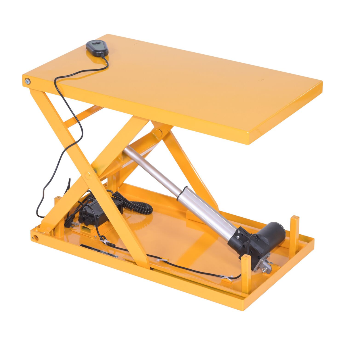 Vestil EMLT-200 Steel Electric Linear Actuated Scissor Lift Table - 200 lb Capacity