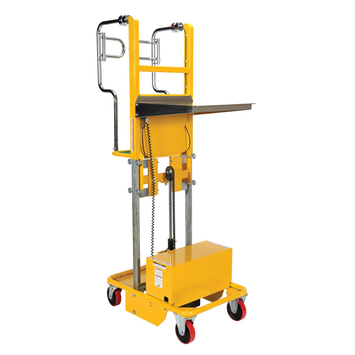 Vestil EOP-440 Steel Electric Order Picker 440 lb Manual Drive Lift - Yellow