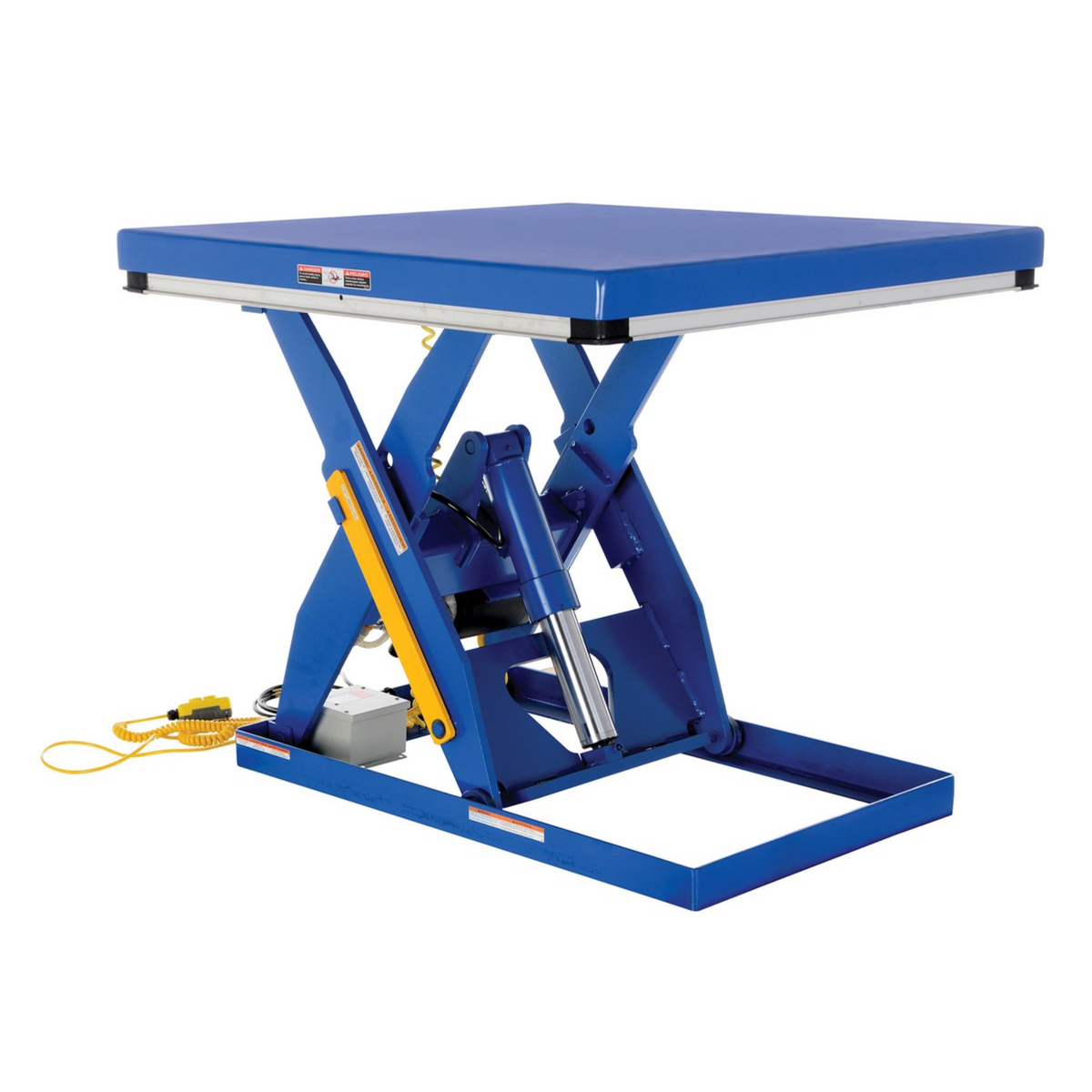 Vestil Steel Electric Hydraulic Lift Table 48 In. x 48 In. 3000 Lb. Capacity Blue - EHLT-4848-3-43