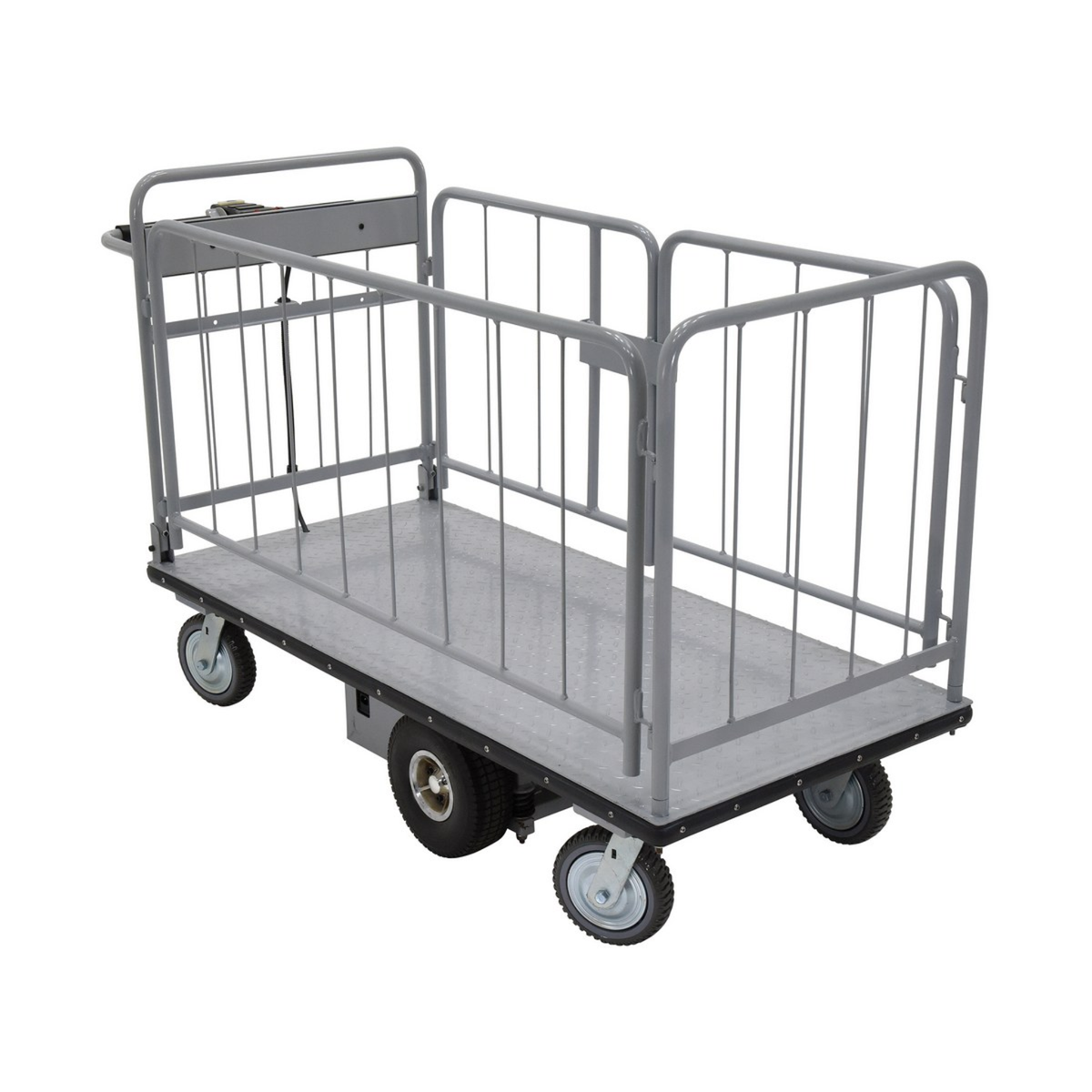 Vestil Steel Electric Material Handling Cart with Sides - EMHC-2860-2