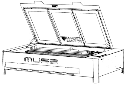 Muse Core and Muse 3D desktop laser size reference